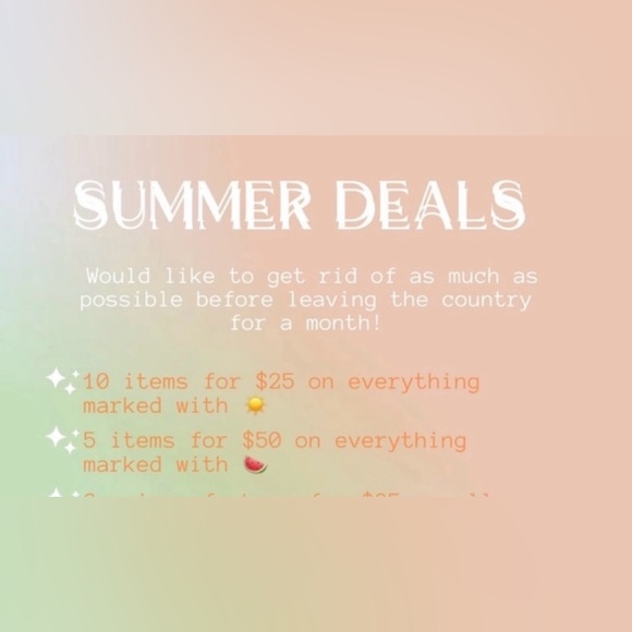 SUMMER DEALS